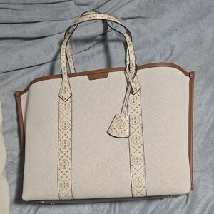 Tory Burch Beige and Brown Tote